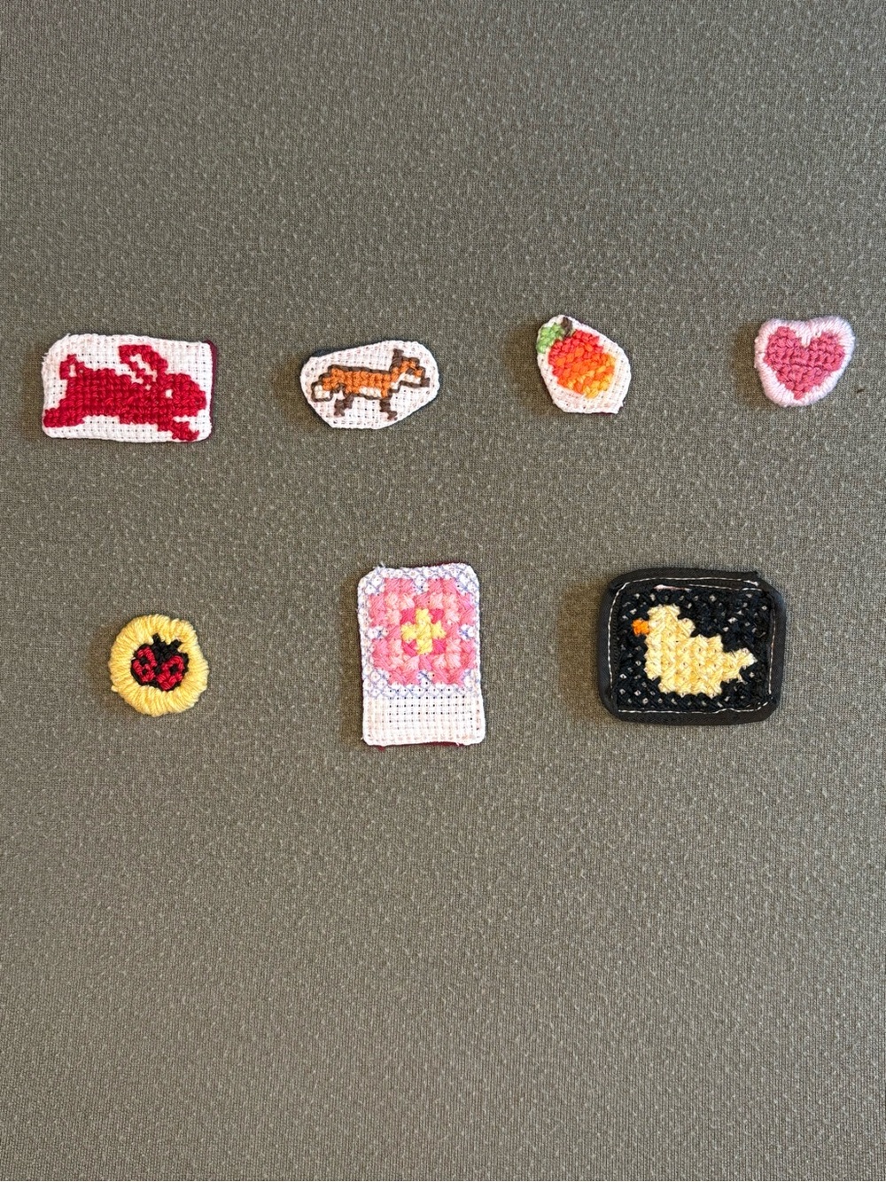 Handmade Cross-Stitch Patches—small